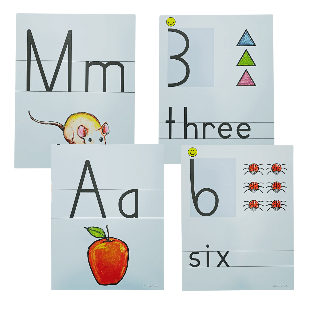 Color Print & Number Wall Cards – A4 Size | Handwriting Without Tears