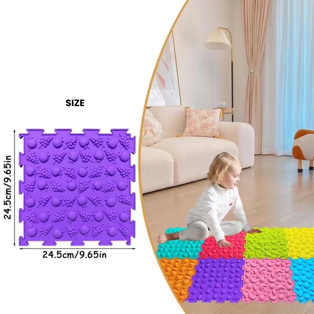 Silicone Tactile Sensory Play Mats – 8-Piece Set (30×30 cm)