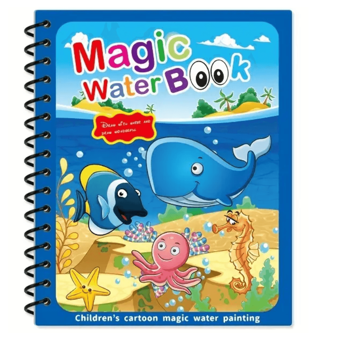 Sea Theme Magic Water Coloring Book – Reusable Fun for Kids!
