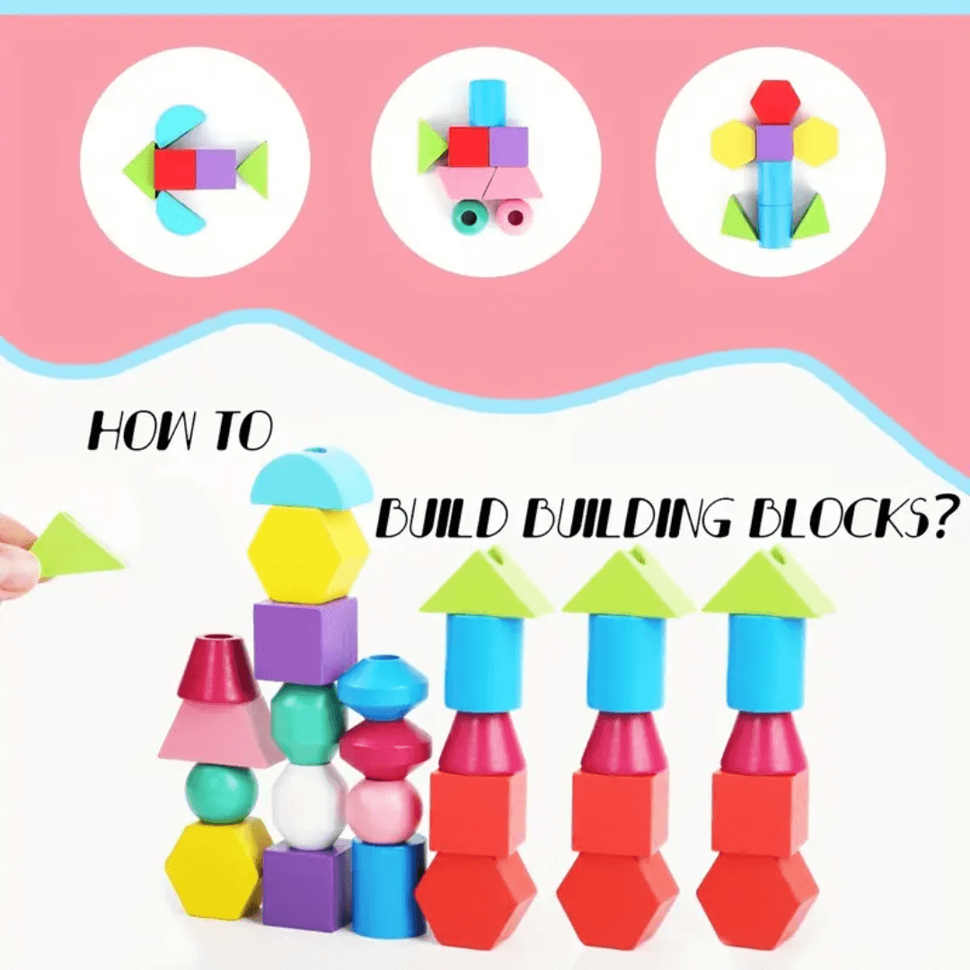 Wooden Stacking & Lacing Bead Set β Engaging Educational Toy for Kids