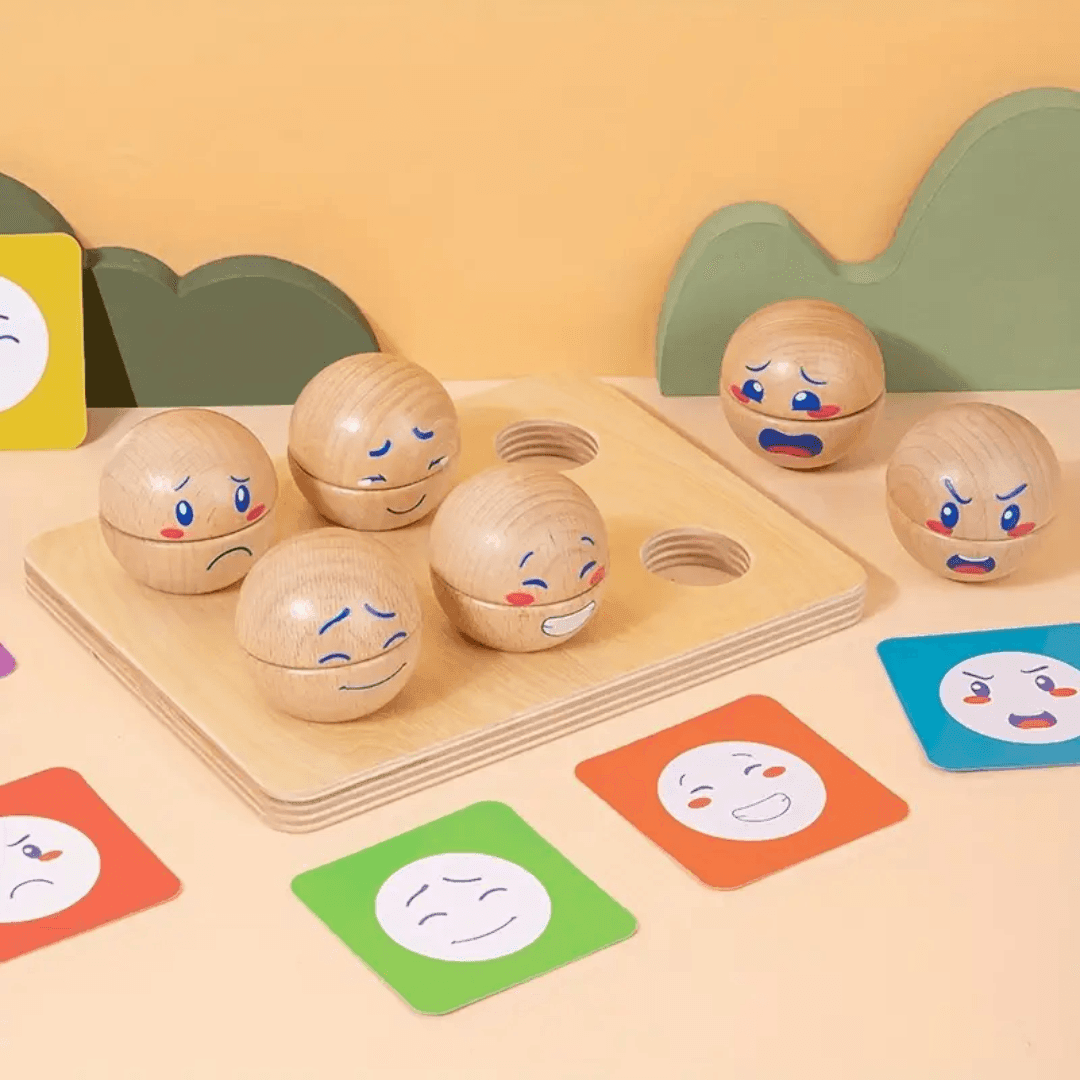 Mood Match-up Mates- Wood Educational Emotion Puzzle - Made2Motivate