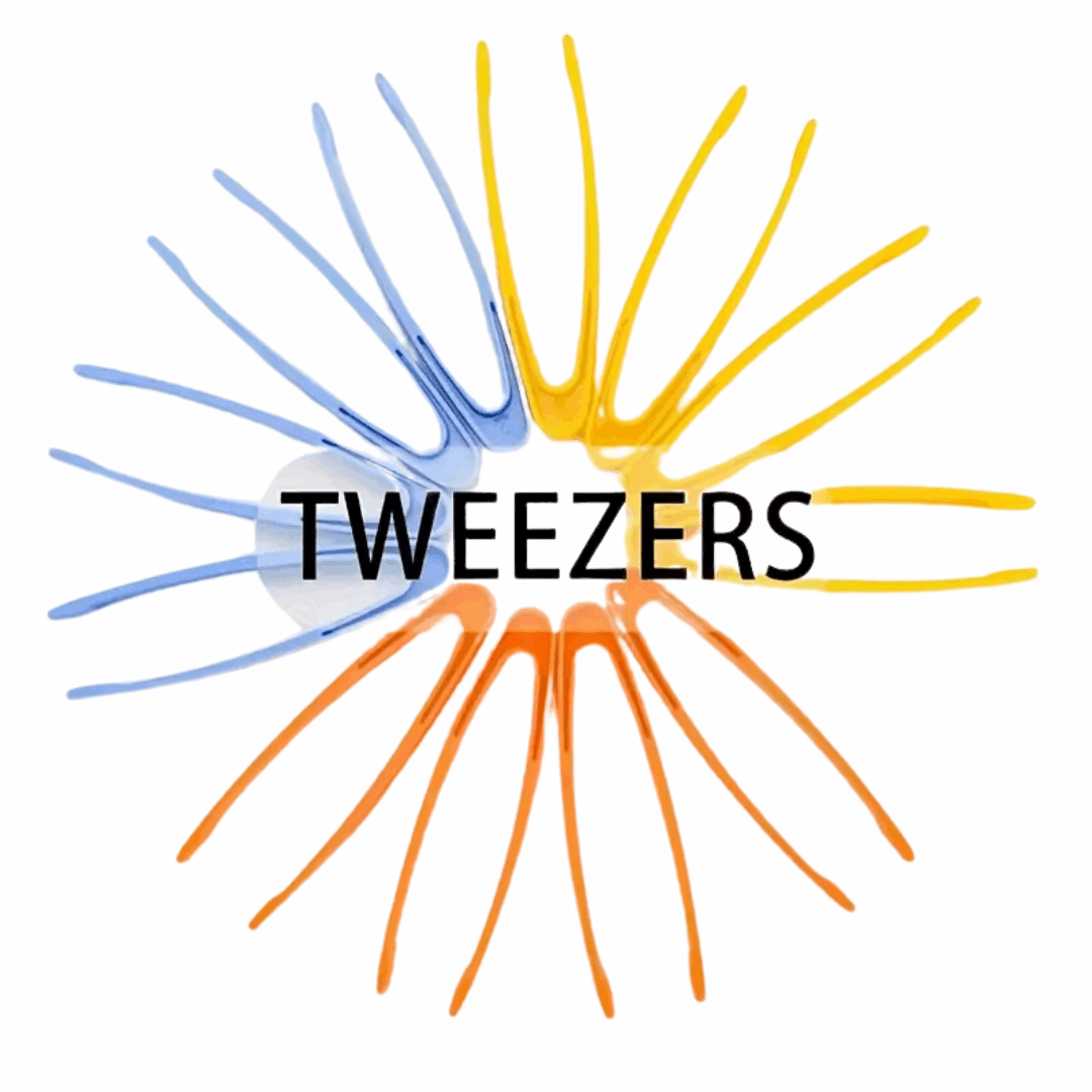 PinchPerfect Tweezer Set – 4 Piece Precision Tweezers for Fine Motor Skills & Hand Strength Development