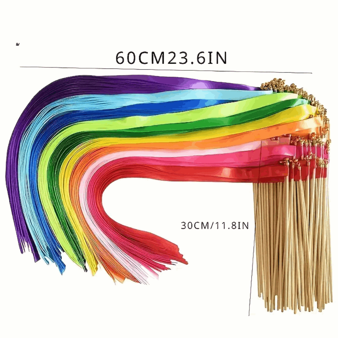 Dancing Ribbons – Set of 10 Colorful Streamers for Kids’ Movement, Dance, and Sensory Play