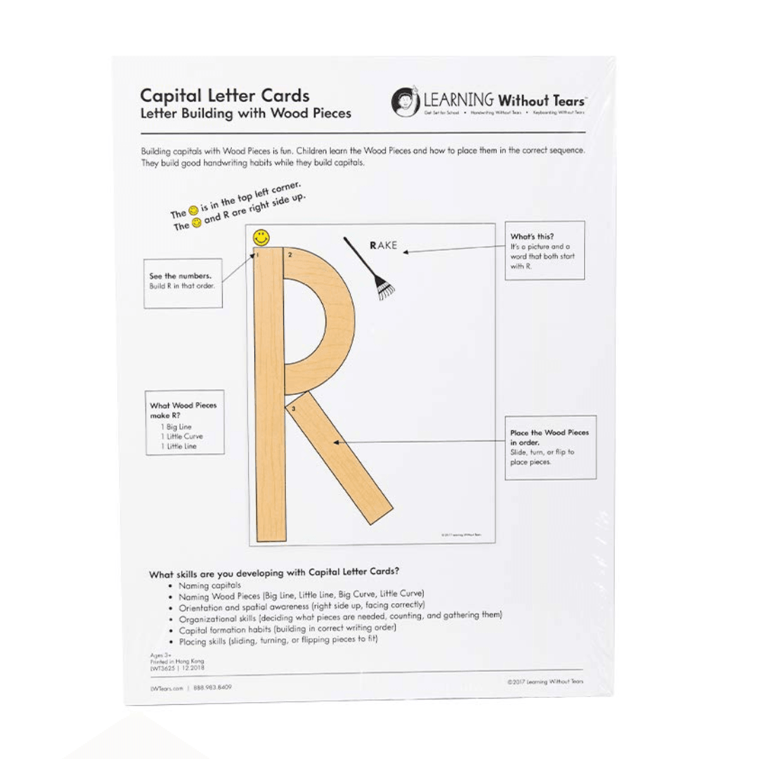 Handwriting Without Tears® Capital Letter Cards – 8.5" x 11", Set of 26