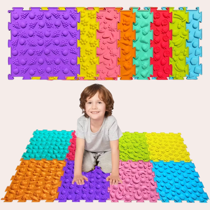 Silicone Tactile Sensory Play Mats – 8-Piece Set (30×30 cm)