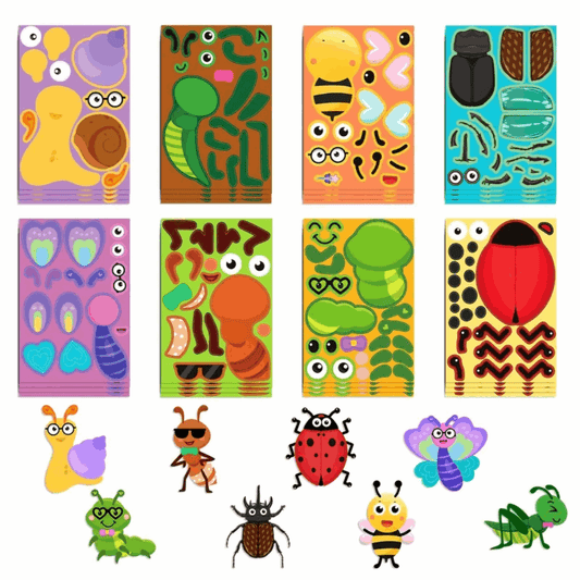 Bug Builder Sticker Set – Create and Customize Fun Insect Designs