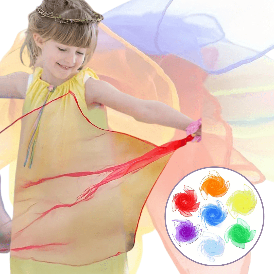 Sensory Juggling Scarves - 7pc – Fun, Colorful, and Engaging Movement Scarves