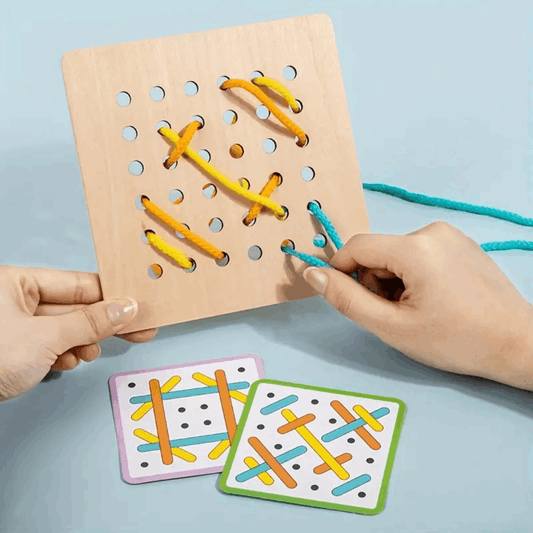 Pattern Play Lacing Boards – Interactive Fine Motor Skill Development Toy for Kids’ Creative Play & Coordination