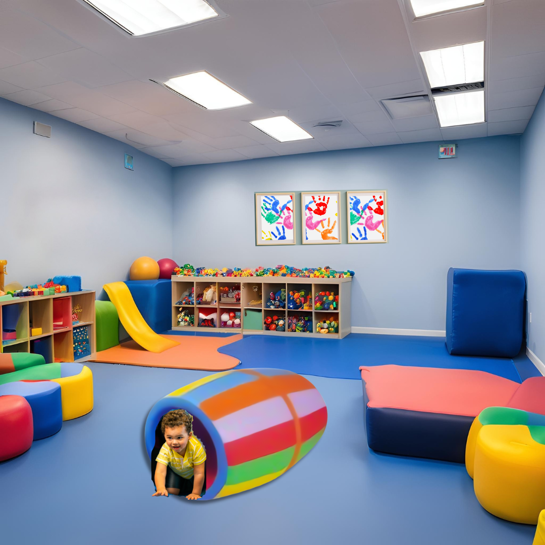 Colorful Barrel Soft Play for Kids – Perfect for Rolling, Crawling, and Sensory Fun