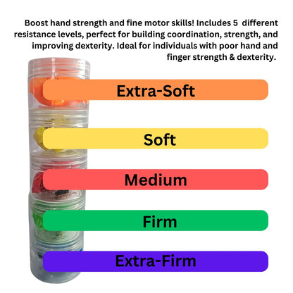 Therapy Putty- 5 Resistant Levels for Strength & Flexibility