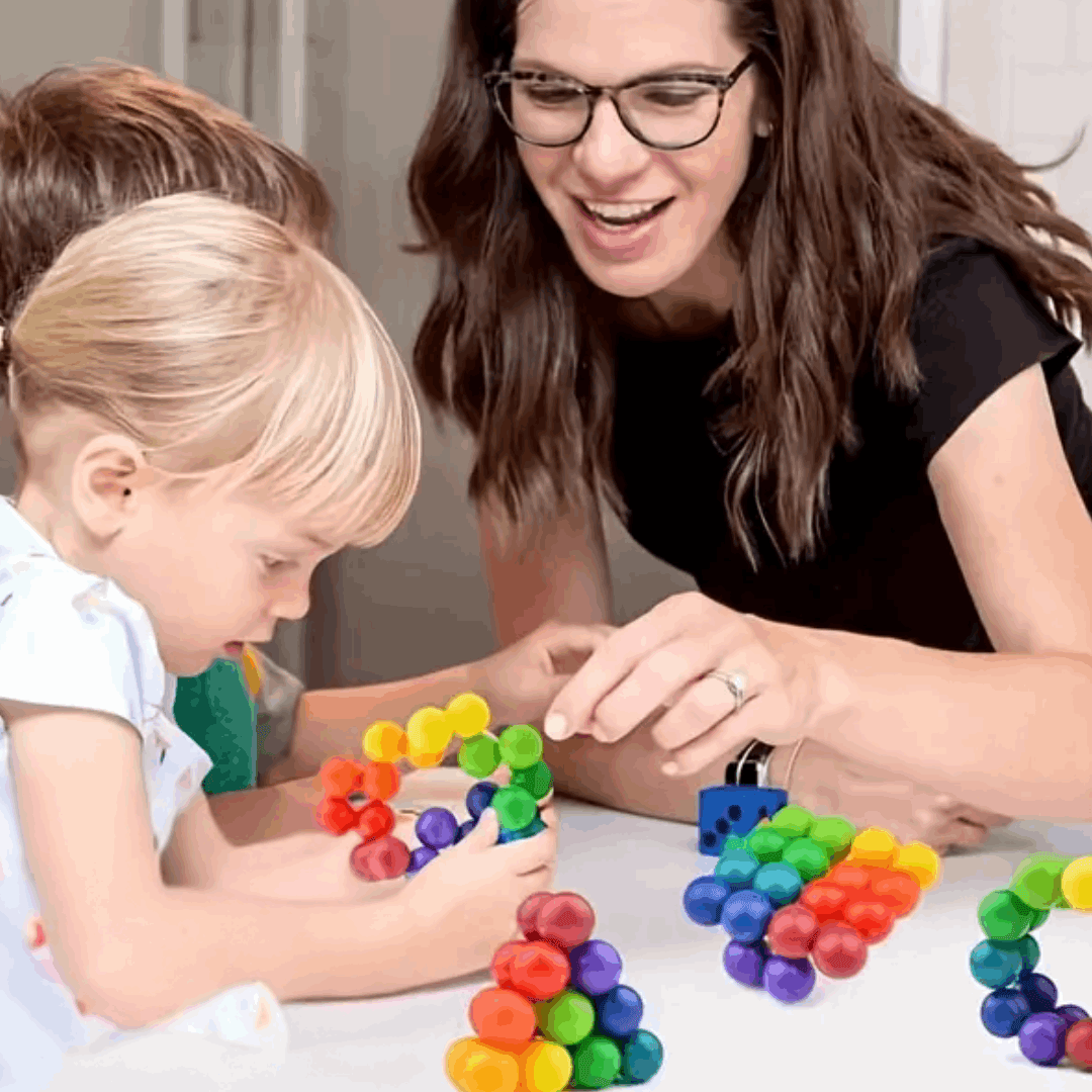 Rainbow Fidget Beads – Colorful Sensory Toy for Stress Relief, Focus & Fine Motor Skill Development