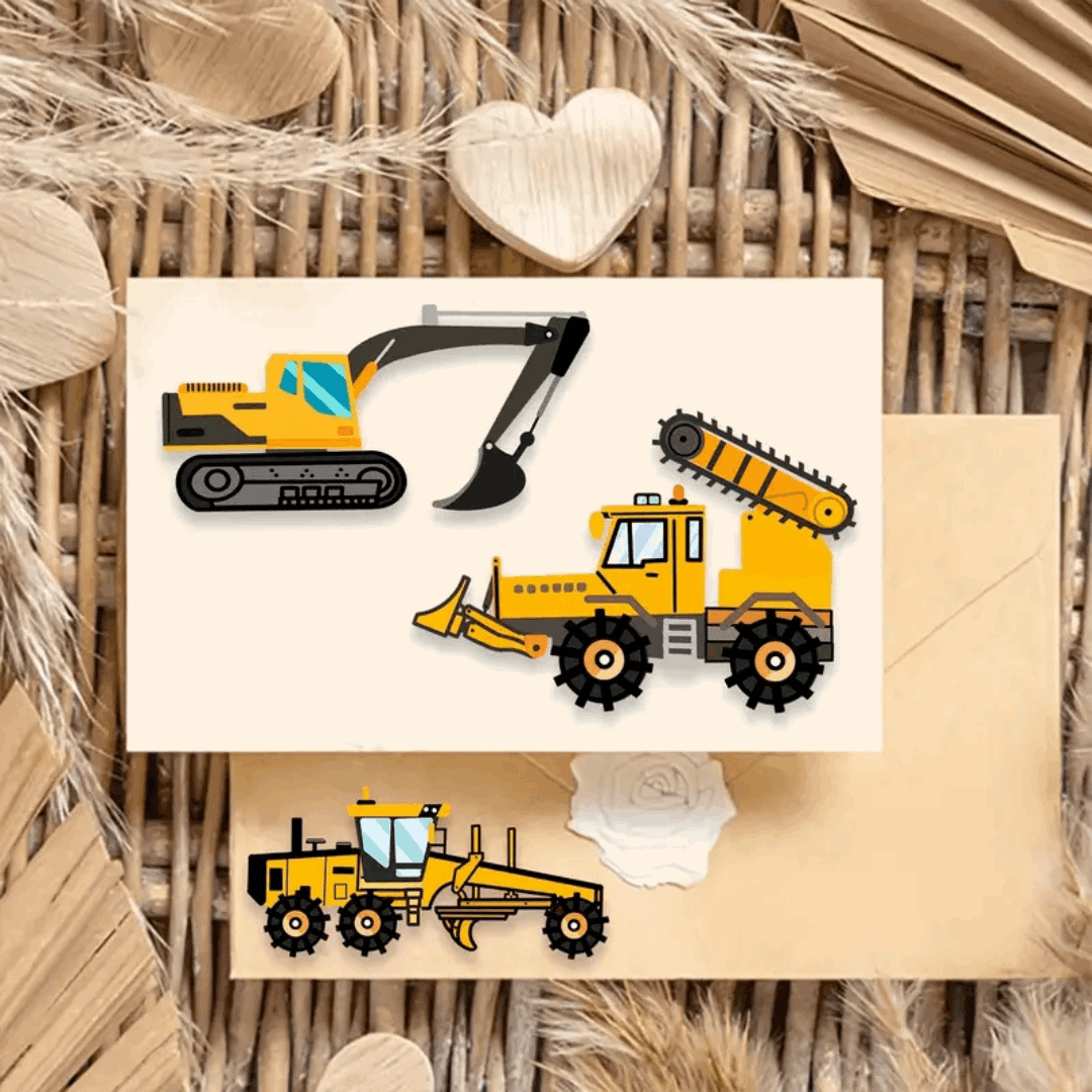 DIY Truck Build Stickers – 8 Piece Customizable Sticker Set for Kids’ Creative Play & Imagination