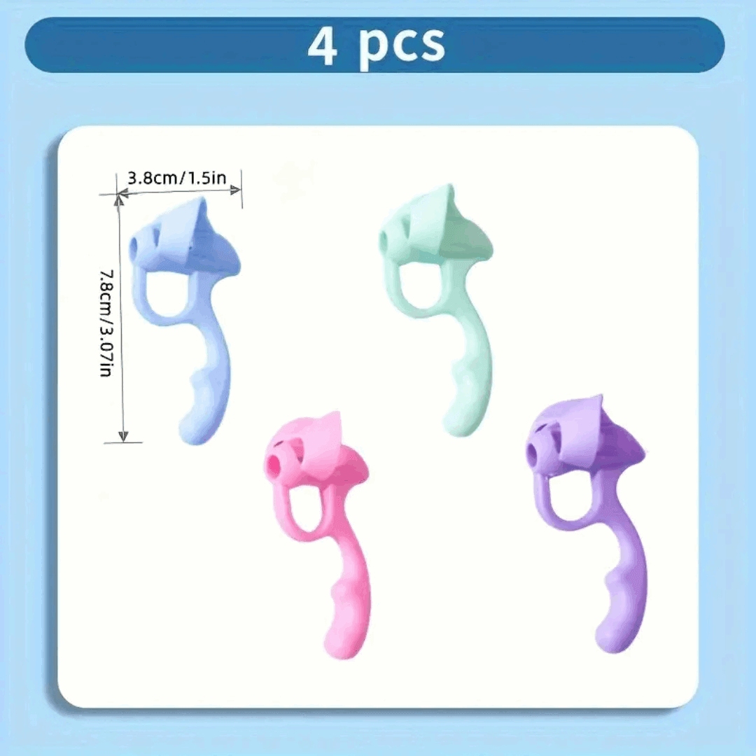 Perfect Pencil Gripper - 4pc Set for Comfortable & Correct Writing!