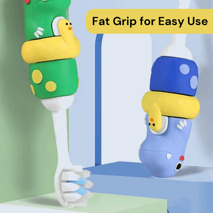 Grip-a-Saurus Toothbrush Set - 4 Pack for Easy Grip & Fun Brushing!