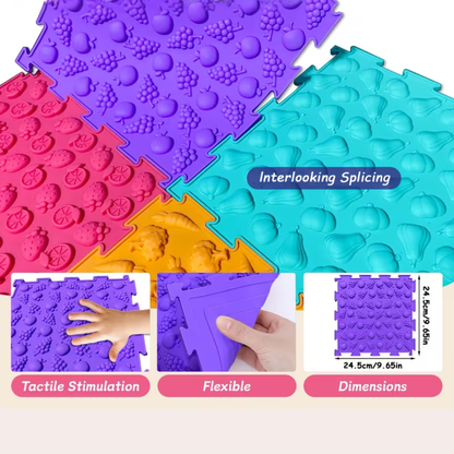 Silicone Tactile Sensory Play Mats – 8-Piece Set (30×30 cm)