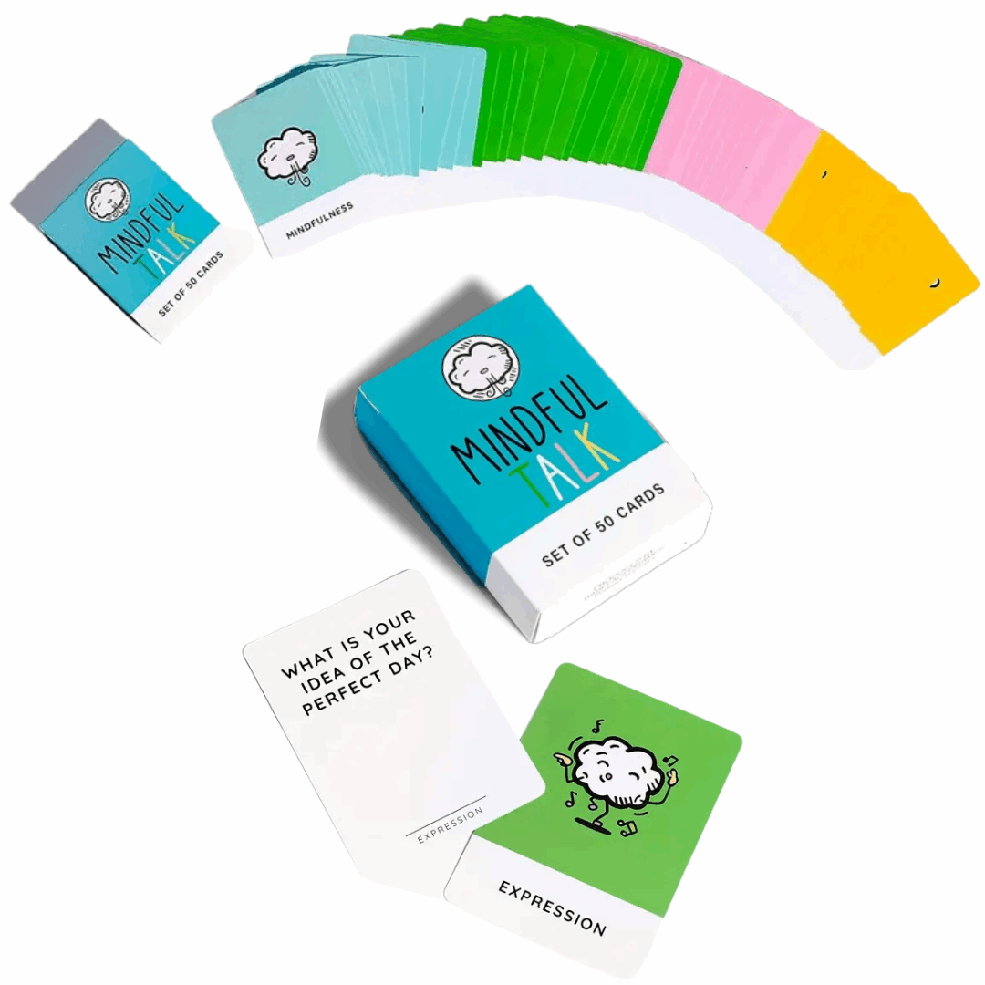 Mindful Talk: Set of 50 Conversation Starter Cards for Teens – Mindfulness, Emotional Well-Being & Self-Reflection