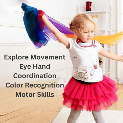 Sensory Juggling Scarves - 7pc – Fun, Colorful, and Engaging Movement Scarves