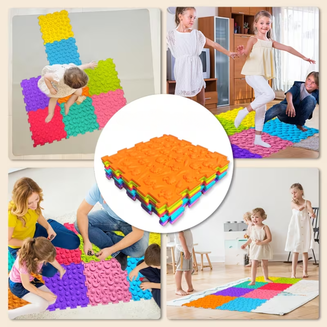 Silicone Tactile Sensory Play Mats – 8-Piece Set (30×30 cm)
