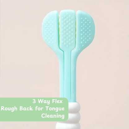 TinyPaws 3-Sided Toothbrush – Set of 2, For Faster, Fun Brushing!