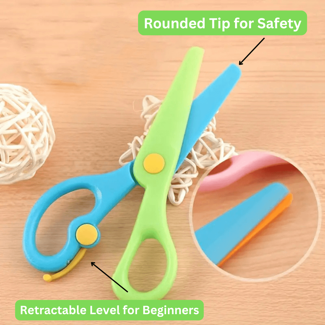 Safe Snip Retractable Scissors - 2pc Set for Easy & Safe Cutting!