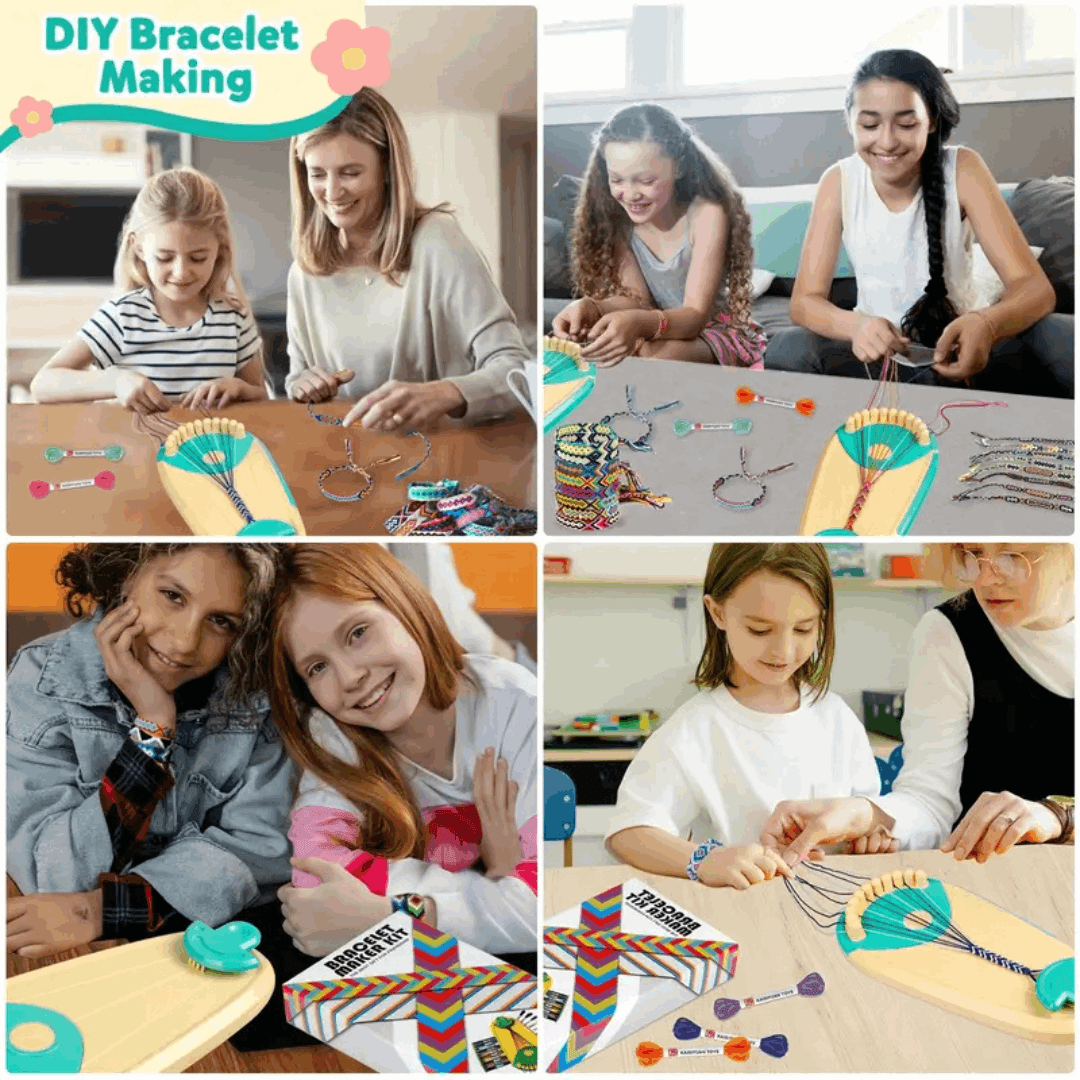 Friendship Bracelet Building Kit – DIY Jewelry Craft Set for Kids & Teens, Creative Fun & Gift-Making