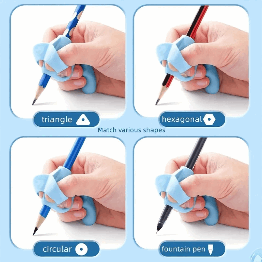 Perfect Pencil Gripper - 4pc Set for Comfortable & Correct Writing!