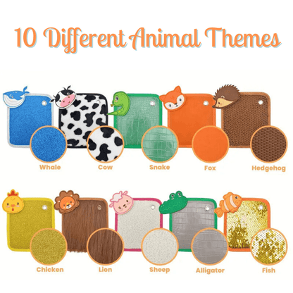 Sensory Animal Texture Cards – 10 Unique Animal Theme