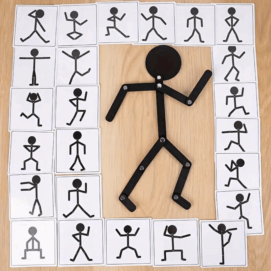 Action Pose Stick Figure Set – Dynamic Drawing and Animation Practice Tool