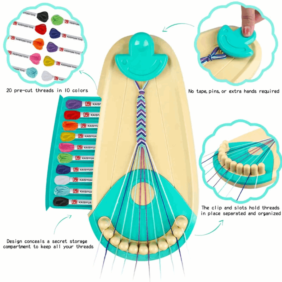 Friendship Bracelet Building Kit – DIY Jewelry Craft Set for Kids & Teens, Creative Fun & Gift-Making