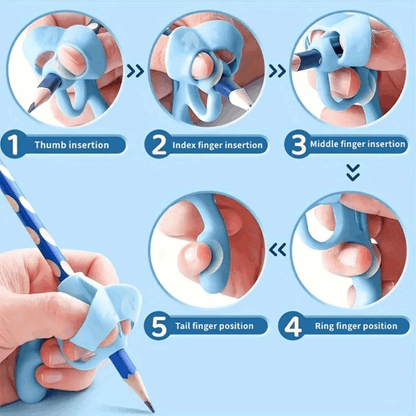 Perfect Pencil Gripper - 4pc Set for Comfortable & Correct Writing!