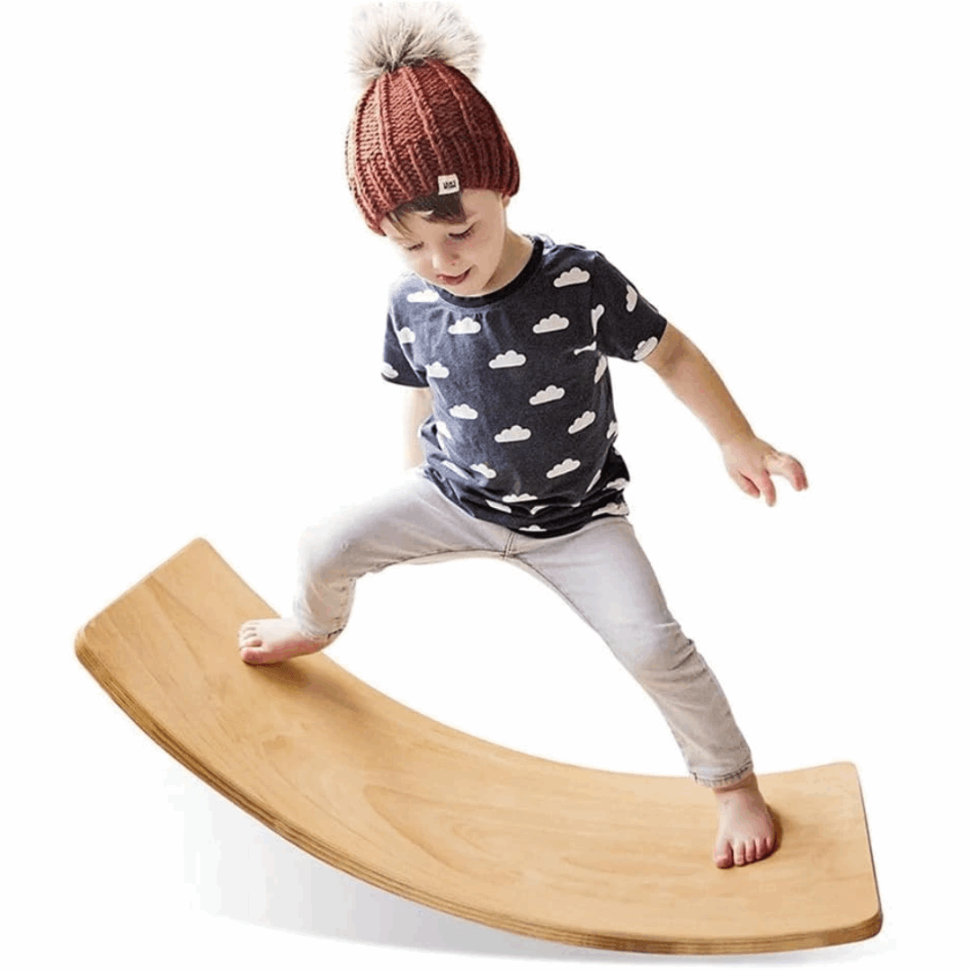 CoolBaby Wooden Balance Board – Engage Core Strength &amp; Imagination in Kids!