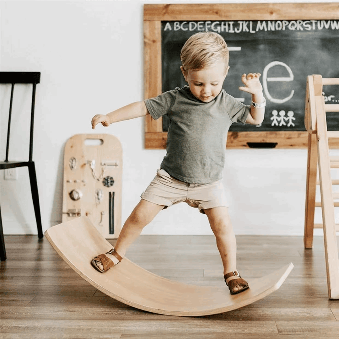 CoolBaby Wooden Balance Board – Engage Core Strength &amp; Imagination in Kids!