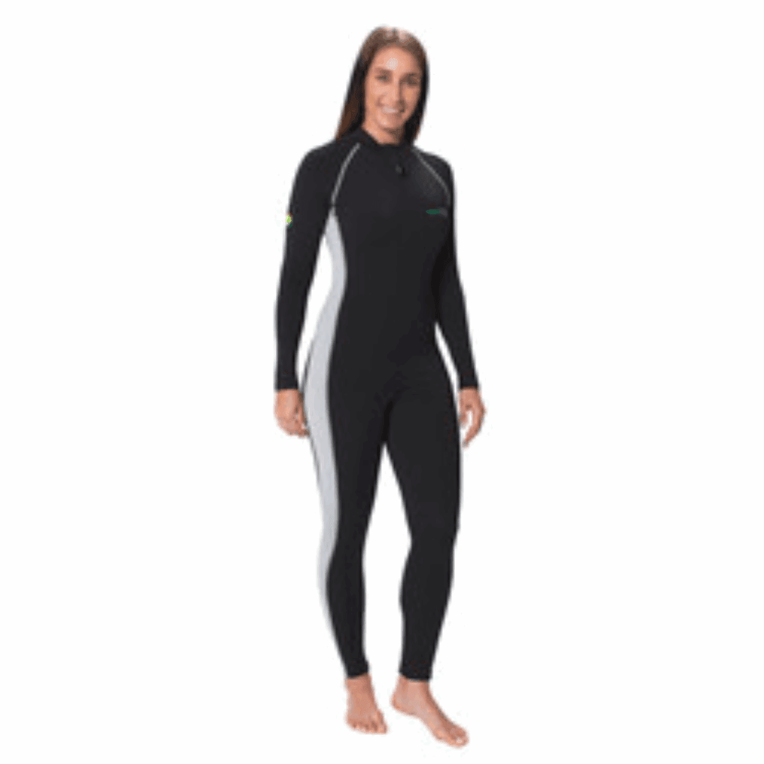 EcoStinger Women UV Protection Swimsuit UPF50+ Chlorine Resistant Black Silver