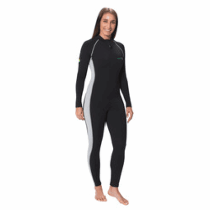 EcoStinger Women UV Protection Swimsuit UPF50+ Chlorine Resistant Black Silver