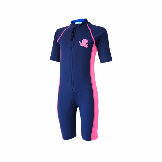EcoStinger Girls Sunsuit UV Protection Swimsuit UPF50+ Chlorine Resistant Pink Octopus