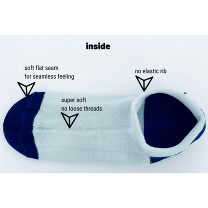 Sensory Friendly Seamless Sneaker Socks – 3 Pack of Super Soft, Tagless Socks with Flat Seams for Ultimate Comfort