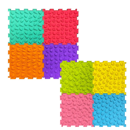 Silicone Tactile Sensory Play Mats – 8-Piece Set (30×30 cm)